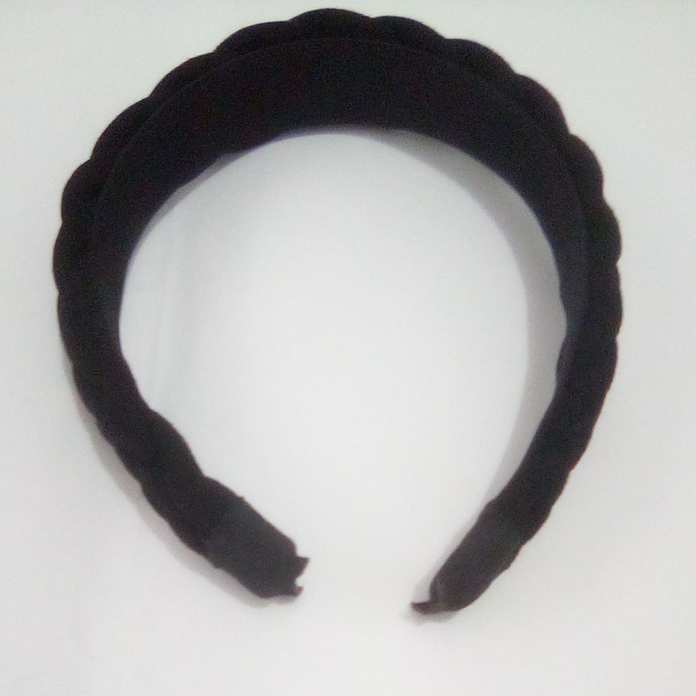 Elegant Braided Black Headband